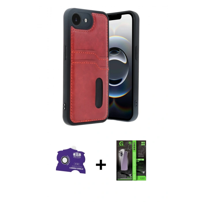 MARSİLYAN™- iPhone 16E Kılıf Yörünge Işık Serisi - Şeffaf 360 Full Body Arka Koruyucu + Bilvis Titan Kamera Lens - BZ