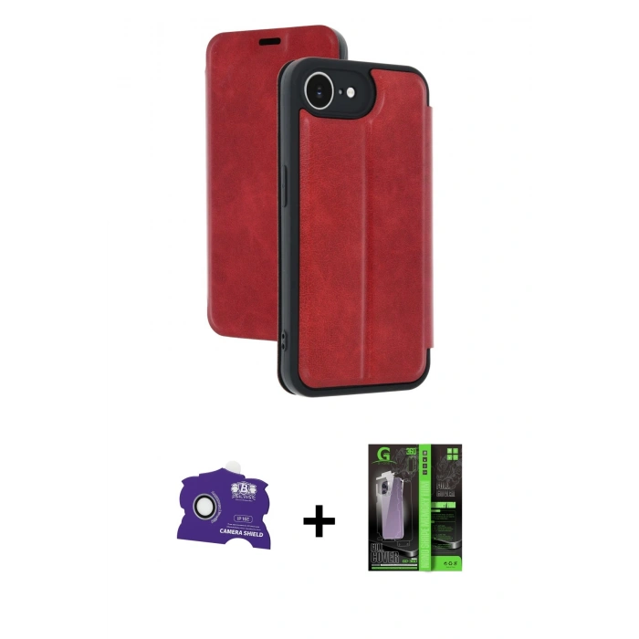 MARSİLYAN™- iPhone 16E Kılıf Zirve Yansıma Serisi - Şeffaf 360 Full Body Arka Koruyucu + Bilvis Titan Kamera Lens - BZ