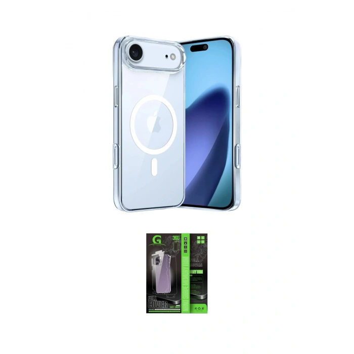MARSİLYAN™- iPhone 17 Air Kılıf Ahenk Minimal Serisi - Şeffaf 360 Full Body Arka Koruyucu
