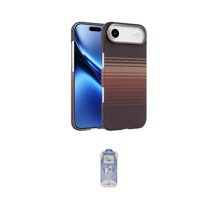 MARSİLYAN™- iPhone 17 Air Kılıf Doruk Serisi - Siyah Joko Magic 5D Cam