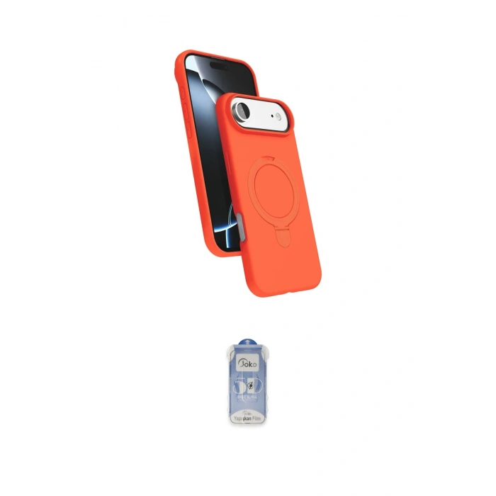 MARSİLYAN™- iPhone 17 Air Kılıf İz Işık Koleksiyonu - Siyah Joko Magic 5D Cam