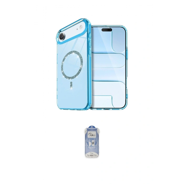 MARSİLYAN™- iPhone 17 Air Kılıf Kıvılcım Form Prime - Siyah Joko Magic 5D Cam