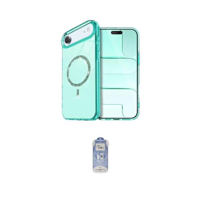 MARSİLYAN™- iPhone 17 Air Kılıf Kıvılcım Form Prime - Siyah Joko Magic 5D Cam