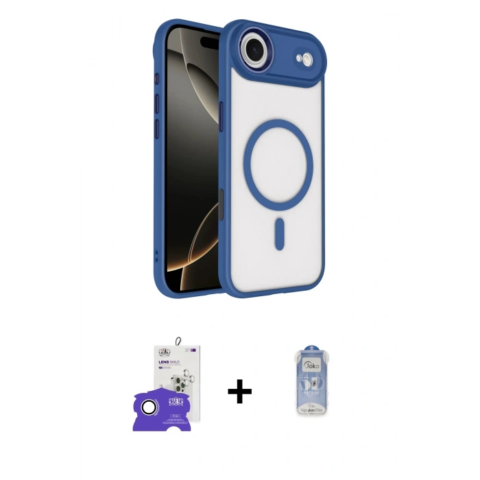 MARSİLYAN™- iPhone 17 Air Kılıf Kıvılcım Prime - Siyah Joko Magic 5D Cam + Bilvis Titan Kamera Lens - GS