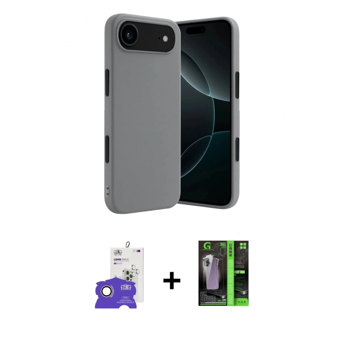 MARSİLYAN™- iPhone 17 Air Kılıf Kozmos Yansıma Özel Seri - Şeffaf 360 Full Body Arka Koruyucu + Bilvis Titan Kamera Lens - GD