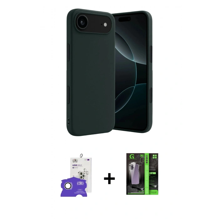 MARSİLYAN™- iPhone 17 Air Kılıf Kozmos Yansıma Özel Seri - Şeffaf 360 Full Body Arka Koruyucu + Bilvis Titan Kamera Lens - GS