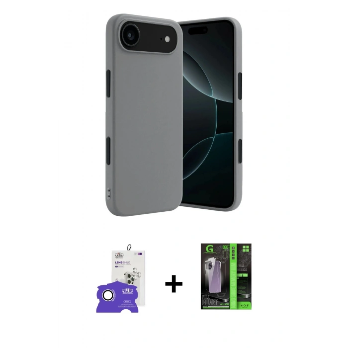 MARSİLYAN™- iPhone 17 Air Kılıf Kozmos Yansıma Özel Seri - Şeffaf 360 Full Body Arka Koruyucu + Bilvis Titan Kamera Lens - GS
