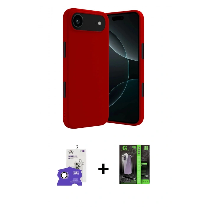 MARSİLYAN™- iPhone 17 Air Kılıf Kozmos Yansıma Özel Seri - Şeffaf 360 Full Body Arka Koruyucu + Bilvis Titan Kamera Lens - GD