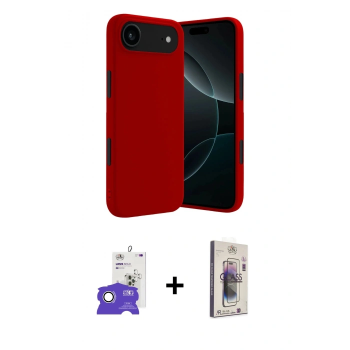 MARSİLYAN™- iPhone 17 Air Kılıf Kozmos Yansıma Özel Seri - Siyah Bilvis 3D Cam Ekran Koruyucu + Bilvis Titan Kamera Lens - GS