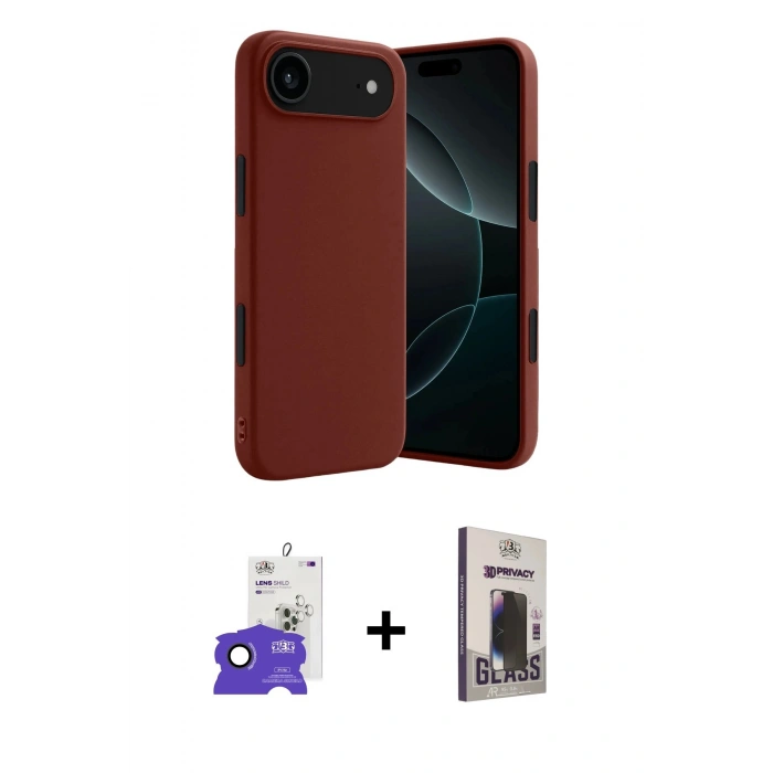 MARSİLYAN™- iPhone 17 Air Kılıf Kozmos Yansıma Özel Seri - Siyah Bilvis Hayalet Cam Ekran Koruyucu + Bilvis Titan Kamera Lens - SH