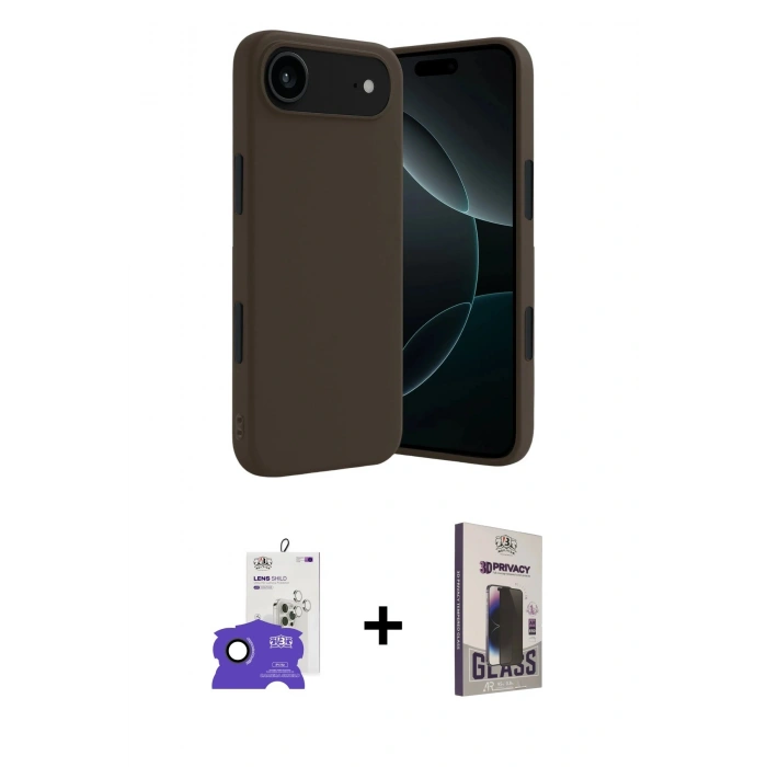 MARSİLYAN™- iPhone 17 Air Kılıf Kozmos Yansıma Özel Seri - Siyah Bilvis Hayalet Cam Ekran Koruyucu + Bilvis Titan Kamera Lens - SH