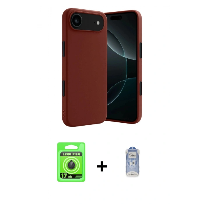 MARSİLYAN™- iPhone 17 Air Kılıf Kozmos Yansıma Özel Seri - Siyah Joko Magic 5D Cam + Raze Metal Kamera Lens - SH