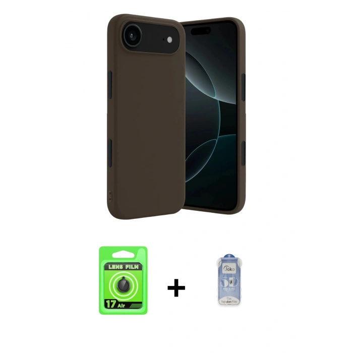 MARSİLYAN™- iPhone 17 Air Kılıf Kozmos Yansıma Özel Seri - Siyah Joko Magic 5D Cam + Raze Metal Kamera Lens - SH