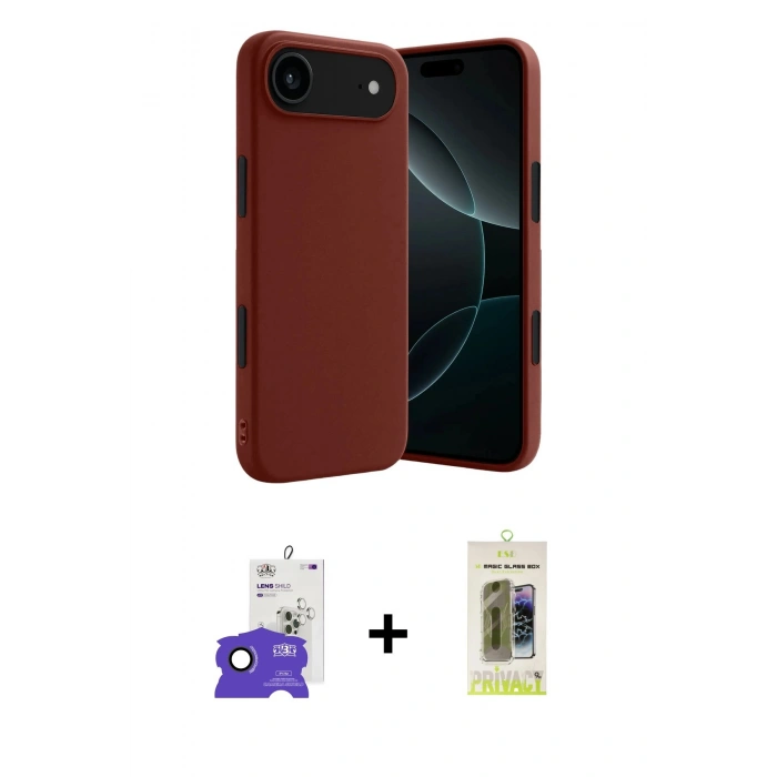 MARSİLYAN™- iPhone 17 Air Kılıf Kozmos Yansıma Özel Seri - Siyah Joko Magic 5D Hayalet Cam + Bilvis Titan Kamera Lens - SH