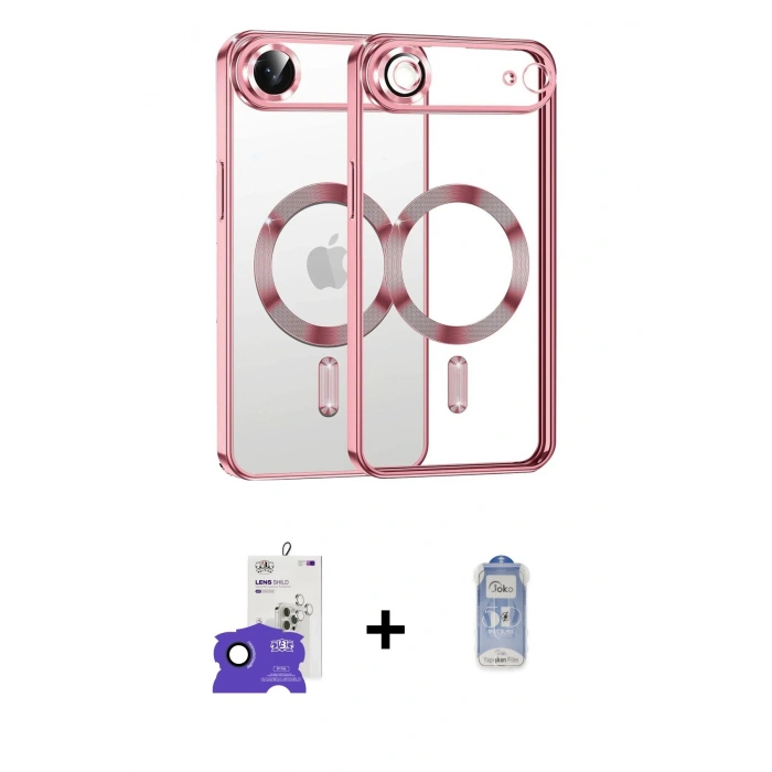 MARSİLYAN™- iPhone 17 Air Kılıf Nova Işık Özel Seri - Siyah Joko Magic 5D Cam + Bilvis Titan Kamera Lens - LT