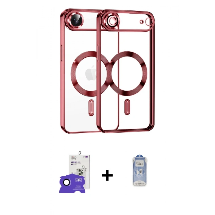 MARSİLYAN™- iPhone 17 Air Kılıf Nova Işık Özel Seri - Siyah Joko Magic 5D Cam + Bilvis Titan Kamera Lens - LT