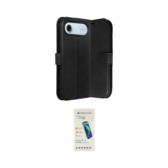 MARSİLYAN™- iPhone 17 Air Kılıf Siluet Işık Serisi - Şeffaf Pasifik Cam Ekran Koruyucu