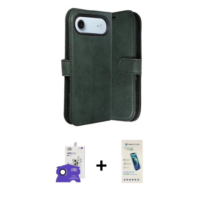 MARSİLYAN™- iPhone 17 Air Kılıf Siluet Işık Serisi - Şeffaf Pasifik Cam Ekran Koruyucu + Bilvis Titan Kamera Lens - LT
