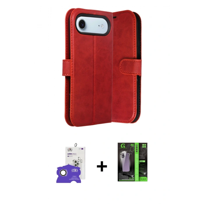 MARSİLYAN™- iPhone 17 Air Kılıf Siluet Işık Serisi - Siyah 360 Mat Full Body Arka Koruyucu + Bilvis Titan Kamera Lens - GD