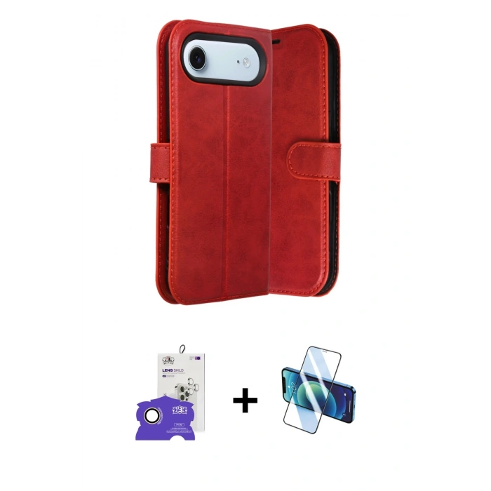 MARSİLYAN™- iPhone 17 Air Kılıf Siluet Işık Serisi - Siyah 3D Antistatik Seramik Nano Ekran Koruyucu + Bilvis Titan Kamera Lens - GD