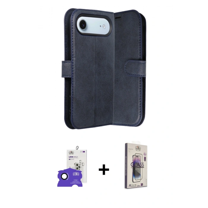 MARSİLYAN™- iPhone 17 Air Kılıf Siluet Işık Serisi - Siyah Bilvis 3D Cam Ekran Koruyucu + Bilvis Titan Kamera Lens - LT