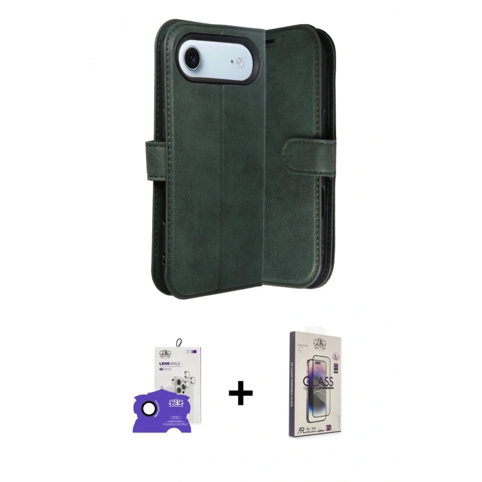 MARSİLYAN™- iPhone 17 Air Kılıf Siluet Işık Serisi - Siyah Bilvis 3D Cam Ekran Koruyucu + Bilvis Titan Kamera Lens - LT
