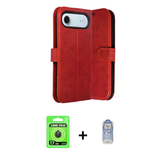 MARSİLYAN™- iPhone 17 Air Kılıf Siluet Işık Serisi - Siyah Joko Magic 5D Cam + Raze Metal Kamera Lens - SH