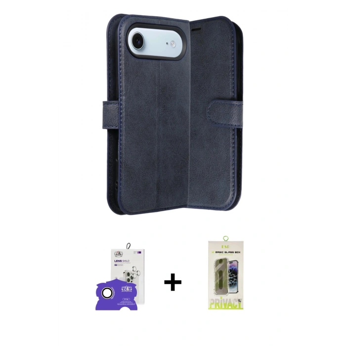 MARSİLYAN™- iPhone 17 Air Kılıf Siluet Işık Serisi - Siyah Joko Magic 5D Hayalet Cam + Bilvis Titan Kamera Lens - GD