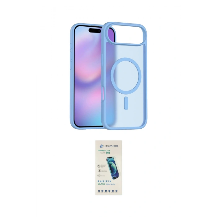 MARSİLYAN™- iPhone 17 Air Kılıf Siluet Minimal Prime - Şeffaf Pasifik Cam Ekran Koruyucu