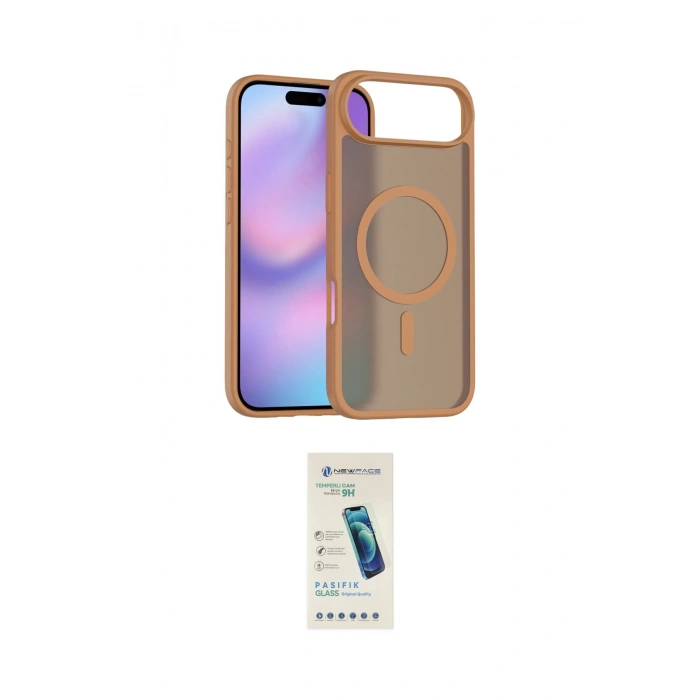 MARSİLYAN™- iPhone 17 Air Kılıf Siluet Minimal Prime - Şeffaf Pasifik Cam Ekran Koruyucu