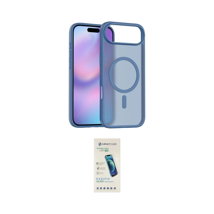 MARSİLYAN™- iPhone 17 Air Kılıf Siluet Minimal Prime - Şeffaf Pasifik Cam Ekran Koruyucu