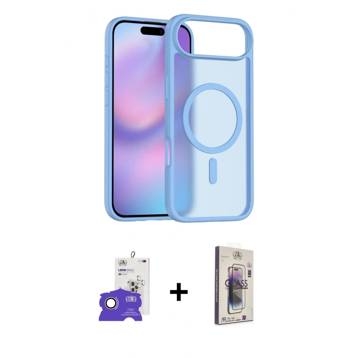 MARSİLYAN™- iPhone 17 Air Kılıf Siluet Minimal Prime - Siyah Bilvis 3D Cam Ekran Koruyucu + Bilvis Titan Kamera Lens - GD