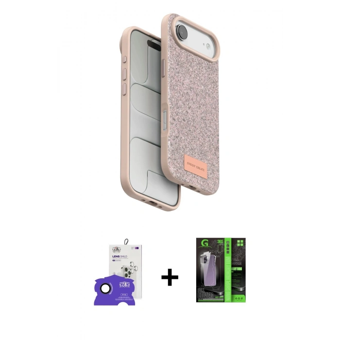 MARSİLYAN™- iPhone 17 Air Kılıf Vadi Klasik Serisi - Siyah 360 Mat Full Body Arka Koruyucu + Bilvis Titan Kamera Lens - SH