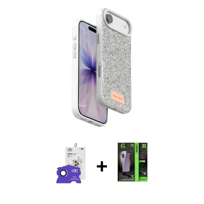 MARSİLYAN™- iPhone 17 Air Kılıf Vadi Klasik Serisi - Siyah 360 Mat Full Body Arka Koruyucu + Bilvis Titan Kamera Lens - SH