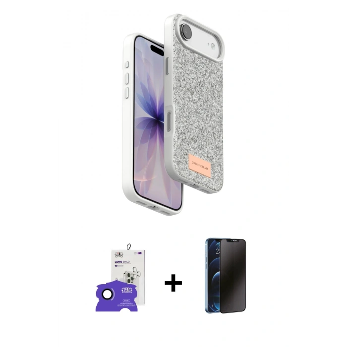 MARSİLYAN™- iPhone 17 Air Kılıf Vadi Klasik Serisi - Siyah 3D Antistatik Hayalet Cam Ekran Koruyucu + Bilvis Titan Kamera Lens - LT
