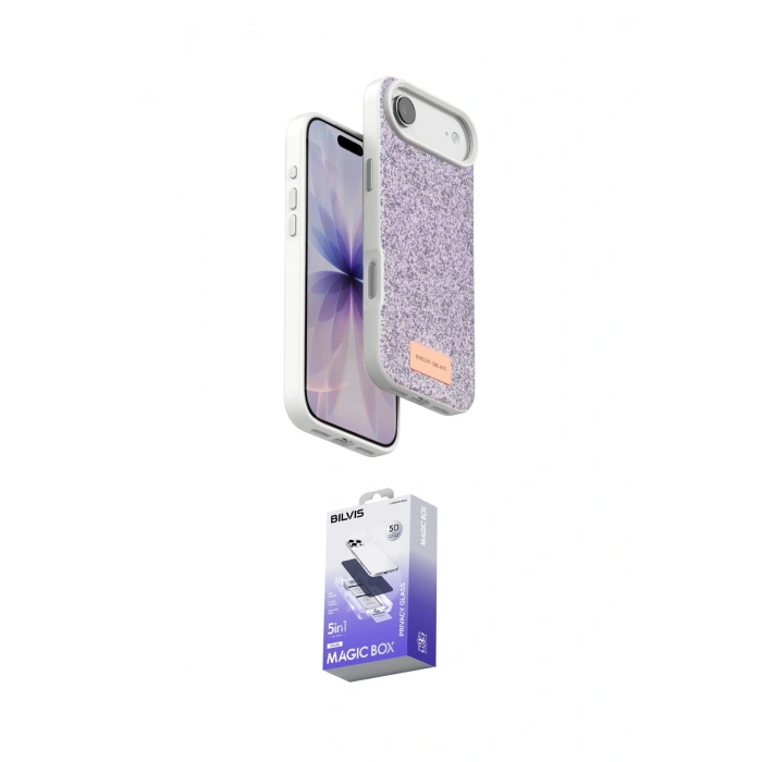 MARSİLYAN™- iPhone 17 Air Kılıf Vadi Klasik Serisi - Siyah Bilvis 5in1 5D Magic Hayalet Cam Ekran Koruyucu