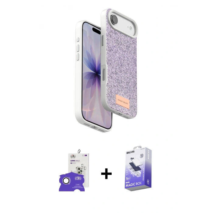 MARSİLYAN™- iPhone 17 Air Kılıf Vadi Klasik Serisi - Siyah Bilvis 5in1 5D Magic Hayalet Cam Ekran Koruyucu + Bilvis Titan Kamera Lens - GS