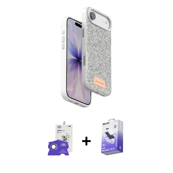 MARSİLYAN™- iPhone 17 Air Kılıf Vadi Klasik Serisi - Siyah Bilvis 5in1 5D Magic Hayalet Cam Ekran Koruyucu + Bilvis Titan Kamera Lens - GS