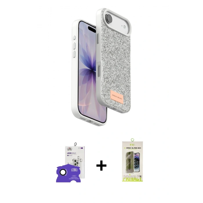 MARSİLYAN™- iPhone 17 Air Kılıf Vadi Klasik Serisi - Siyah Joko Magic 5D Hayalet Cam + Bilvis Titan Kamera Lens - SH