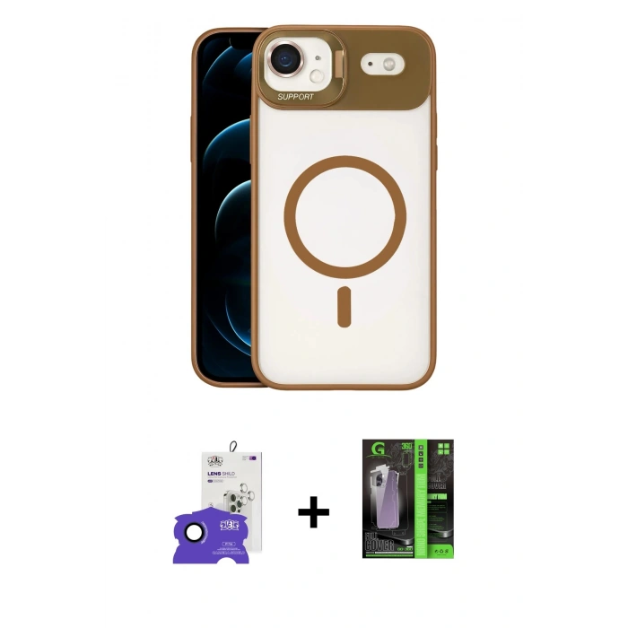 MARSİLYAN™- iPhone 17 Air Kılıf Yadigar Asil Koleksiyonu - Şeffaf 360 Full Body Arka Koruyucu + Bilvis Titan Kamera Lens - LT