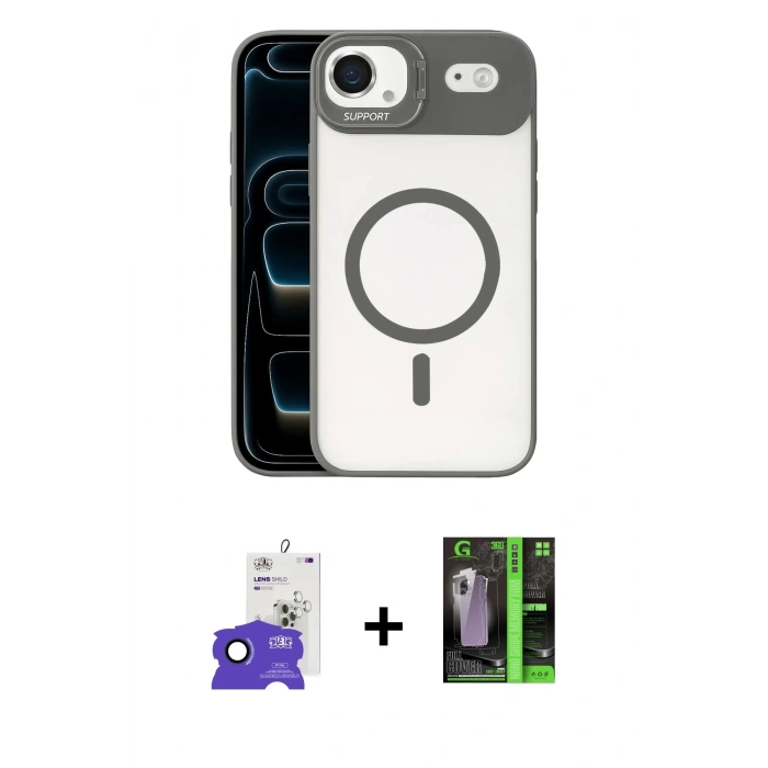 MARSİLYAN™- iPhone 17 Air Kılıf Yadigar Asil Koleksiyonu - Şeffaf 360 Full Body Arka Koruyucu + Bilvis Titan Kamera Lens - LT