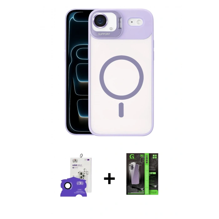MARSİLYAN™- iPhone 17 Air Kılıf Yadigar Asil Koleksiyonu - Şeffaf 360 Full Body Arka Koruyucu + Bilvis Titan Kamera Lens - LT