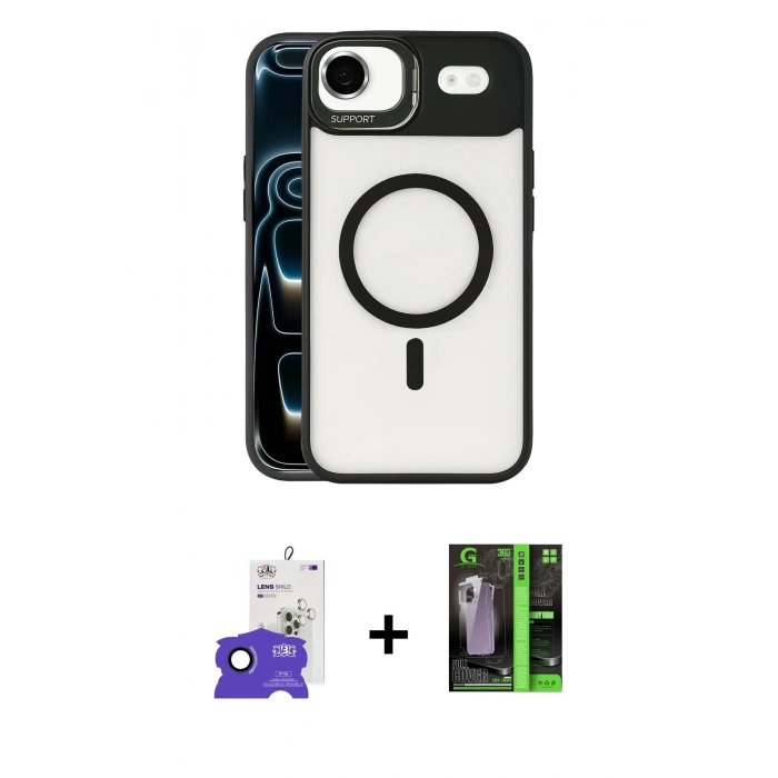 MARSİLYAN™- iPhone 17 Air Kılıf Yadigar Asil Koleksiyonu - Şeffaf 360 Full Body Arka Koruyucu + Bilvis Titan Kamera Lens - LT