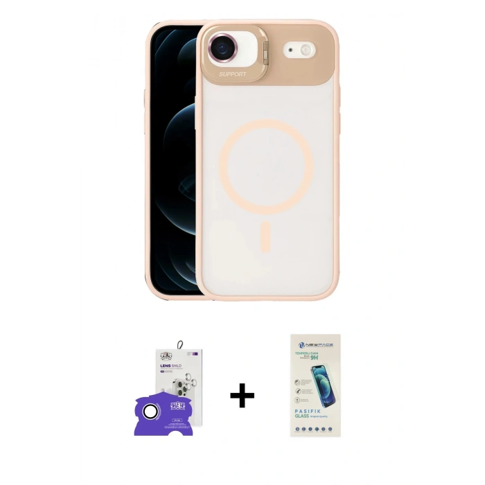 MARSİLYAN™- iPhone 17 Air Kılıf Yadigar Asil Koleksiyonu - Şeffaf Pasifik Cam Ekran Koruyucu + Bilvis Titan Kamera Lens - GS