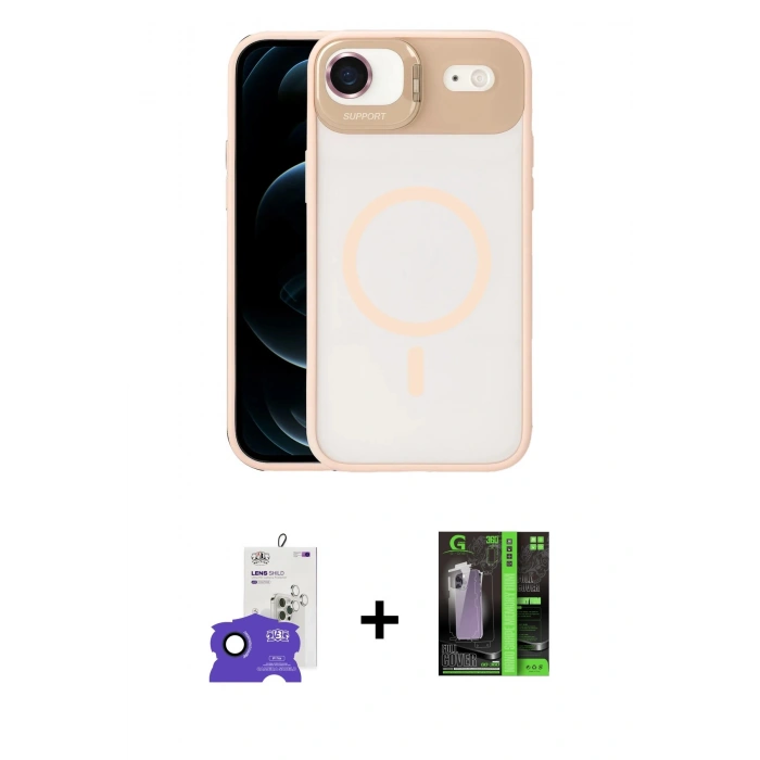 MARSİLYAN™- iPhone 17 Air Kılıf Yadigar Asil Koleksiyonu - Siyah 360 Mat Full Body Arka Koruyucu + Bilvis Titan Kamera Lens - LT