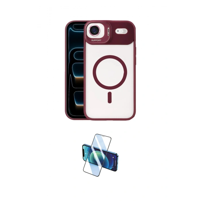 MARSİLYAN™- iPhone 17 Air Kılıf Yadigar Asil Koleksiyonu - Siyah 3D Antistatik Cam Ekran Koruyucu