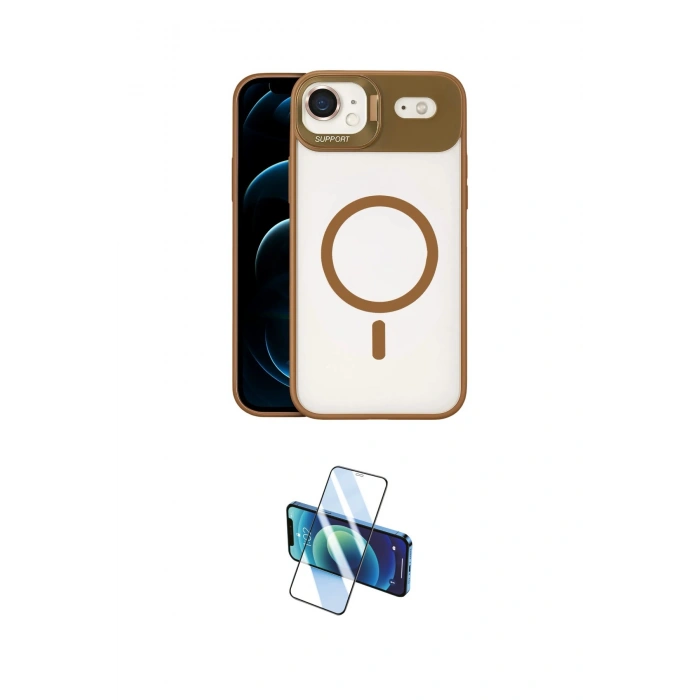 MARSİLYAN™- iPhone 17 Air Kılıf Yadigar Asil Koleksiyonu - Siyah 3D Antistatik Cam Ekran Koruyucu