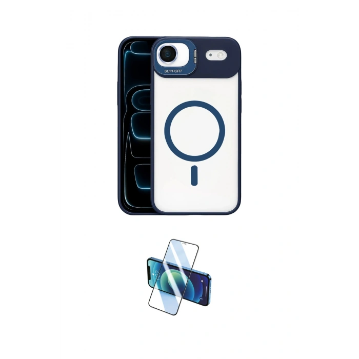MARSİLYAN™- iPhone 17 Air Kılıf Yadigar Asil Koleksiyonu - Siyah 3D Antistatik Cam Ekran Koruyucu