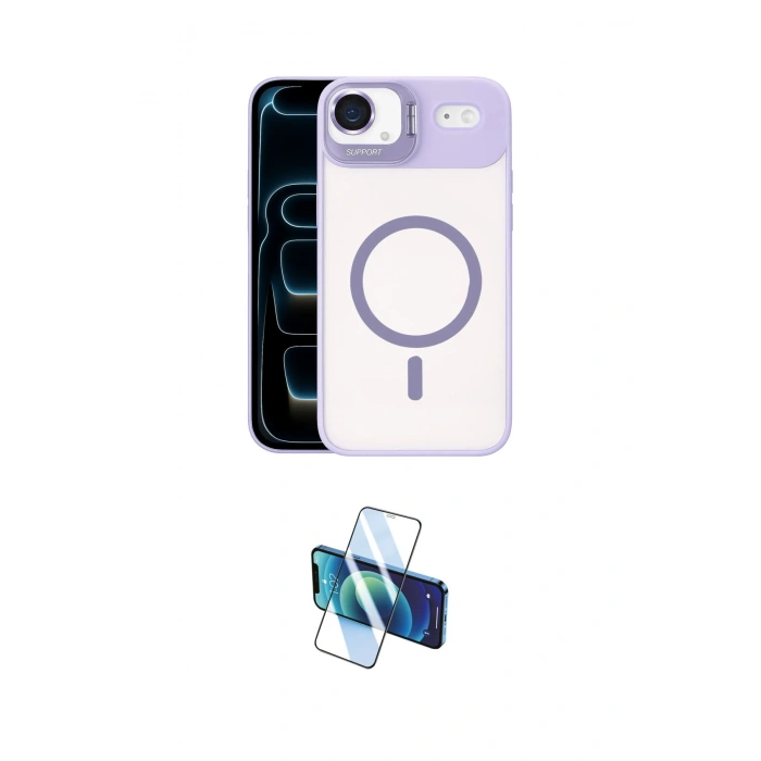 MARSİLYAN™- iPhone 17 Air Kılıf Yadigar Asil Koleksiyonu - Siyah 3D Antistatik Cam Ekran Koruyucu