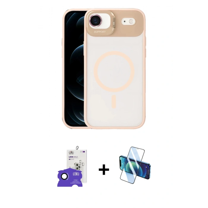 MARSİLYAN™- iPhone 17 Air Kılıf Yadigar Asil Koleksiyonu - Siyah 3D Antistatik Seramik Nano Ekran Koruyucu + Bilvis Titan Kamera Lens - LT